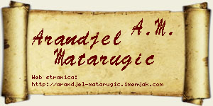 Aranđel Matarugić vizit kartica